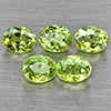 Natural Green Demantiod Garnet 1.33 Ct. 5 Pcs Oval Shape 4 x 3.2 Mm Gemstones From Madagascar