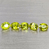 Natural Green Demantiod Garnet 1.34 Ct. 5 Pcs Oval Shape 4.2 x 3.3 Mm Gemstones From Madagascar