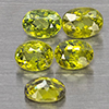 Natural Green Demantiod Garnet 1.41 Ct. 5 Pcs Oval Shape 4.2 x 3.3 Mm Gemstones From Madagascar