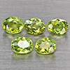 Natural Green Demantiod Garnet 1.15 Ct. 5 Pcs Oval Shape 4 x 3 Mm Gemstones From Madagascar