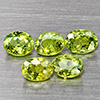 Natural Green Demantiod Garnet 1.41 Ct. 5 Pcs Oval Shape 4 x 3 Mm Gemstones From Madagascar