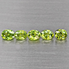Natural Green Demantiod Garnet 1.08 Ct. 5 Pcs Oval Shape 4 x 3 Mm Gemstones From Madagascar