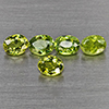 Natural Green Demantiod Garnet 0.99 Ct. 5 Pcs Oval Shape 4 x 3 Mm Gemstones From Madagascar