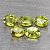 Natural Green Demantiod Garnet 1.01 Ct. 5 Pcs Oval Shape 4.2 x 3.2 Mm Gemstones From Madagascar