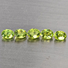 Natural Green Demantiod Garnet 1.22 Ct. 5 Pcs Oval Shape 4.2 x 3.2 Mm Gemstones From Madagascar