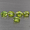 Natural Green Demantiod Garnet 1.35 Ct. 5 Pcs Oval Shape 4.3 x 3.3 Mm Gemstones From Madagascar