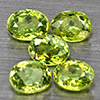 Natural Green Demantiod Garnet 1.09 Ct. 5 Pcs Oval Shape 4 x 3 Mm Gemstones From Madagascar