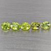 Natural Green Demantiod Garnet 1.20 Ct. 5 Pcs Oval Shape 4 x 3 Mm Gemstones From Madagascar
