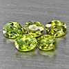 Natural Green Demantiod Garnet 1.45 Ct. 5 Pcs Oval Shape 4.5 x 3.5 Mm Gemstones From Madagascar