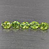 Natural Green Demantiod Garnet 1.16 Ct. 5 Pcs Oval Shape 4.2 x 3.2 Mm Gemstones From Madagascar