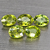 Natural Green Demantiod Garnet 1.02 Ct. 5 Pcs Oval Shape 4 x 3 Mm Gemstones From Madagascar
