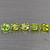 Natural Green Demantiod Garnet 1.29 Ct. 5 Pcs Oval Shape 4.2 x 3.2 Mm Gemstones From Madagascar