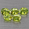 Natural Green Demantiod Garnet 1.24 Ct. 5 Pcs Oval Shape 4 x 3.2 Mm Gemstones From Madagascar