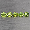 Natural Green Demantiod Garnet 1.13 Ct. 5 Pcs Oval Shape 4 x 3 Mm Gemstones From Madagascar