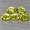 Natural Green Demantiod Garnet 1.21 Ct. 5 Pcs Oval Shape 4.3 x 3.3 Mm Gemstones From Madagascar