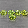 Natural Green Demantiod Garnet 1.31 Ct. 5 Pcs Oval Shape 4.2 x 3.2 Mm Gemstones From Madagascar
