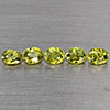 Natural Green Demantiod Garnet 1.17 Ct. 5 Pcs Oval Shape 4.2 x 3 Mm Gemstones From Madagascar