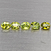 Natural Green Demantiod Garnet 1.24 Ct. 5 Pcs Oval Shape 4.2 x 3.2 Mm Gemstones From Madagascar