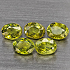 Natural Green Demantiod Garnet 1.26 Ct. 5 Pcs Oval Shape 4.2 x 3.2 Mm Gemstones From Madagascar