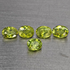 Natural Green Demantiod Garnet 1.12 Ct. 5 Pcs Oval Shape 4.1 x 3.2 Mm Gemstones From Madagascar
