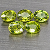 Natural Green Demantiod Garnet 0.96 Ct. 5 Pcs Oval Shape 4 x 3 Mm Gemstones From Madagascar