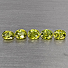 Natural Green Demantiod Garnet 1.10 Ct. 5 Pcs Oval Shape 4.2 x 3.2 Mm Gemstones From Madagascar
