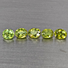 Natural Green Demantiod Garnet 1.15 Ct. 5 Pcs Oval Shape 4.2 x 3.2 Mm Gemstones From Madagascar