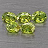 Natural Green Demantiod Garnet 1.22 Ct. 5 Pcs Oval Shape 4.2 x 3.1 Mm Gemstones From Madagascar