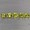 Natural Green Demantiod Garnet 1.27 Ct. 5 Pcs Oval Shape 4 x 3 Mm Gemstones From Madagascar