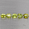 Natural Green Demantiod Garnet 1.06 Ct. 5 Pcs Oval Shape 4 x 3 Mm Gemstones From Madagascar