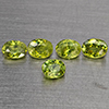 Natural Green Demantiod Garnet 1.25 Ct. 5 Pcs Oval Shape 4.2 x 3.3 Mm Gemstones From Madagascar