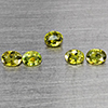 Natural Green Demantiod Garnet 1.05 Ct. 5 Pcs Oval Shape 4.2 x 3.2 Mm Gemstones From Madagascar