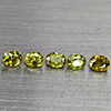 Natural Green Demantiod Garnet 1.25 Ct. 5 Pcs Oval Shape 4.3 x 3.2 Mm Gemstones From Madagascar