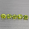 Natural Green Demantiod Garnet 1.36 Ct. 5 Pcs Oval Shape 4.4 x 3.4 Mm Gemstones From Madagascar