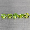 Natural Green Demantiod Garnet 1.07 Ct. 5 Pcs Oval Shape 4 x 3 Mm Gemstones From Madagascar