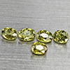 Natural Green Demantiod Garnet 1.10 Ct. 5 Pcs Oval Shape 4 x 3 Mm Gemstones From Madagascar