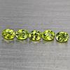 Natural Green Demantiod Garnet 1.08 Ct. 5 Pcs Oval Shape 4.1 x 3.2 Mm Gemstones From Madagascar