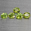 Natural Green Demantiod Garnet 1.07 Ct. 5 Pcs Oval Shape 4 x 3 Mm Gemstones From Madagascar