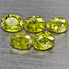 Natural Green Demantiod Garnet 1.03 Ct. 5 Pcs Oval Shape 4 x 3 Mm Gemstones From Madagascar