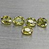 Natural Green Demantiod Garnet 1.19 Ct. 5 Pcs Oval Shape 4 x 3.2 Mm Gemstones From Madagascar
