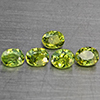 Natural Green Demantiod Garnet 1.24 Ct. 5 Pcs Oval Shape 4 x 3 Mm Gemstones From Madagascar