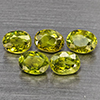 Natural Green Demantiod Garnet 1.22 Ct. 5 Pcs Oval Shape 4 x 3 Mm Gemstones From Madagascar