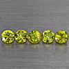 Natural Green Demantiod Garnet 0.90 Ct. 5 Pcs Round Diamond Cut 3.3 Mm Gemstones From Madagascar