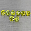 Natural Green Demantiod Garnet 1.46 Ct. 8 Pcs Round Diamond Cut 3.3 Mm Gemstones From Madagascar