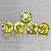 Natural Green Demantiod Garnet 0.91 Ct. 5 Pcs Round Diamond Cut 3.3 Mm Gemstones From Madagascar