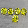 Natural Green Demantiod Garnet 0.88 Ct. 5 Pcs Round Diamond Cut 3.3 Mm Gemstones From Madagascar