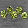 Natural Green Demantiod Garnet 0.91 Ct. 5 Pcs Round Diamond Cut  3.3 Mm Gemstones From Madagascar