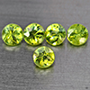 Natural Green Demantiod Garnet 0.88 Ct. 5 Pcs Round Diamond Cut  3.3 Mm Gemstones From Madagascar