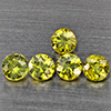 Natural Green Demantiod Garnet 1.00 Ct. 5 Pcs Round Diamond Cut  3.3 Mm Gemstones From Madagascar