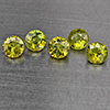 Natural Green Demantiod Garnet 0.90 Ct. 5 Pcs Round Diamond Cut  3.5 Mm Gemstones From Madagascar